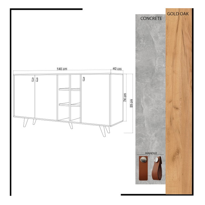 Hanah Home Prilika Consola Roble y Blanco Hanah Home Prilika Consola Roble y Blanco